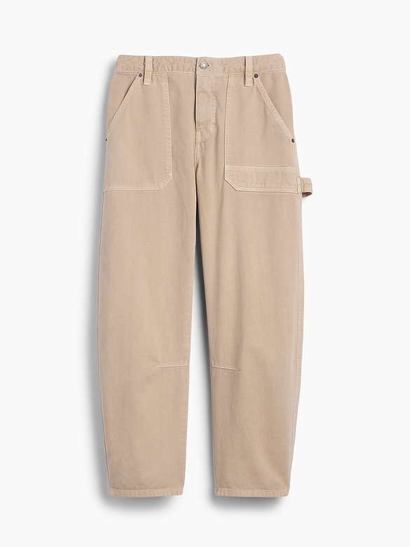 Mid Rise Barrel Utility Ankle Pants