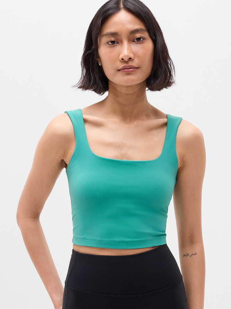Image number 1 showing, Transcend Square Neck Crop Sports Bra A-C
