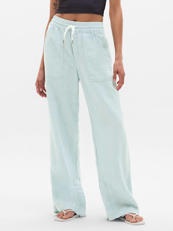 Retreat Linen High Rise Wide Leg Pant