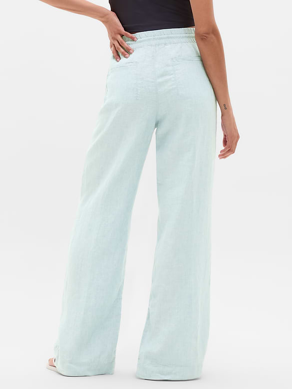 Retreat Linen High Rise Wide Leg Pant