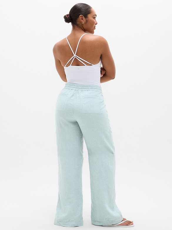 Retreat Linen High Rise Wide Leg Pant