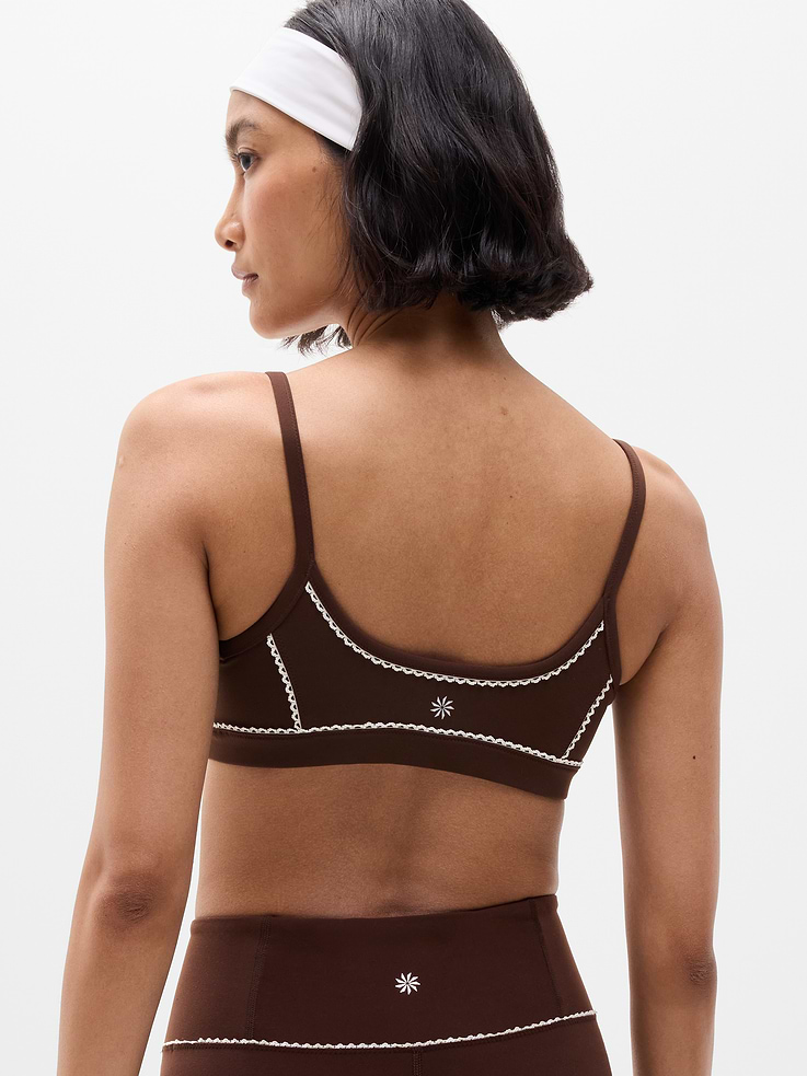 Image number 3 showing, Square Neck Picot Sports Bra A-C