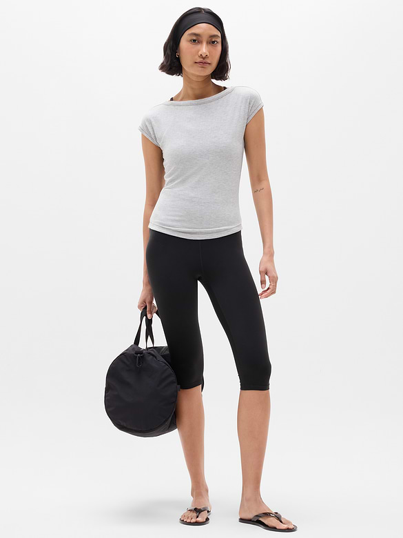 Perfect Rib Boatneck Tee