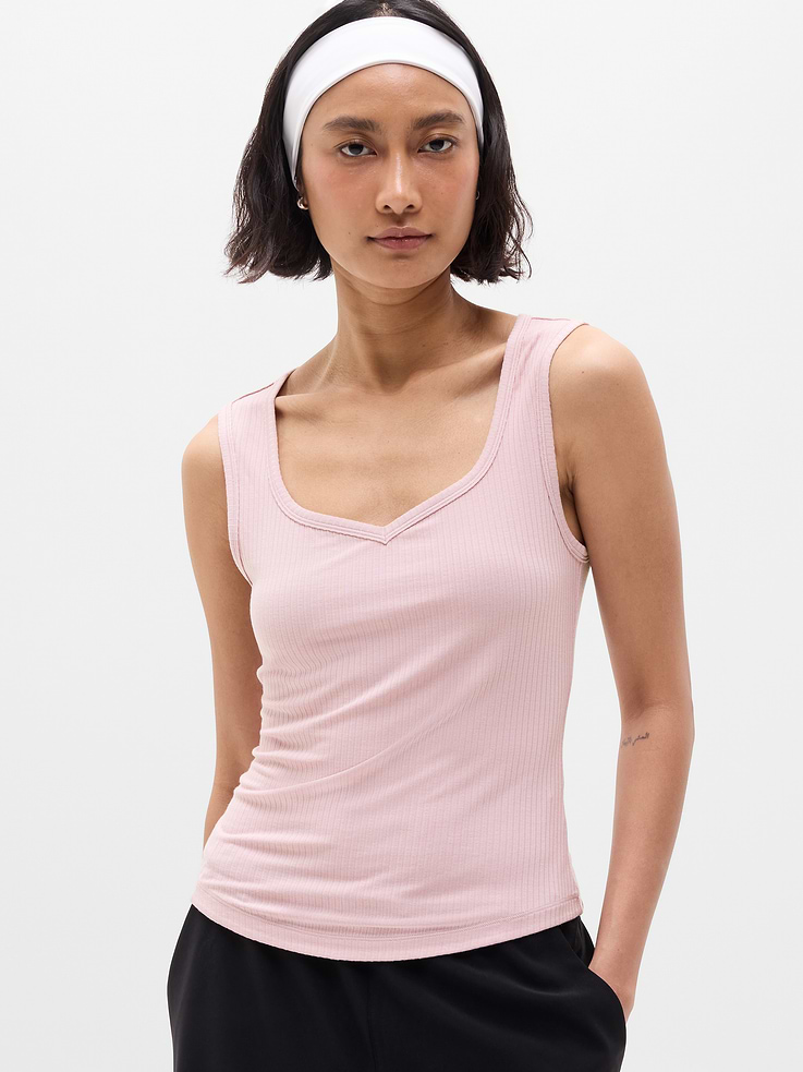 Image number 1 showing, Perfect Rib Sweetheart Tank