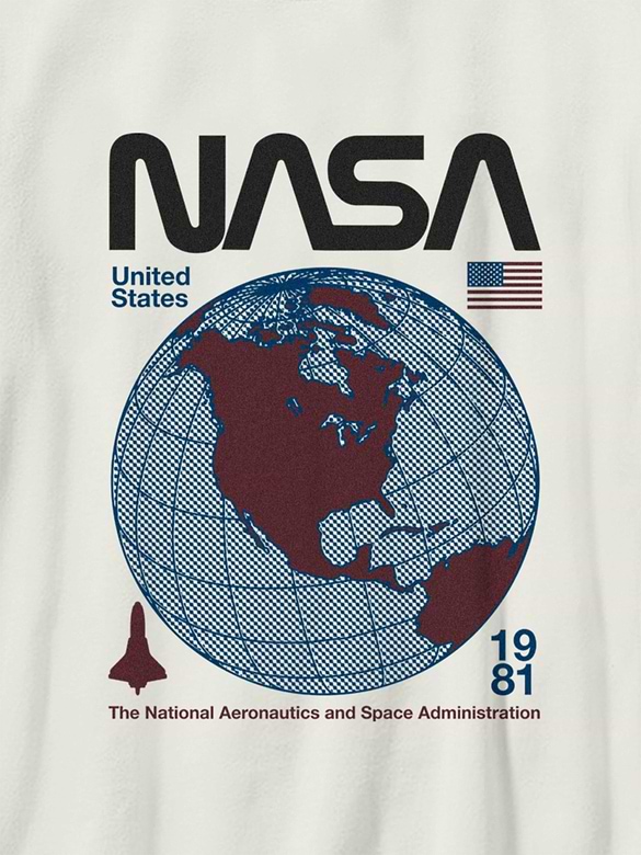Kids NASA Retro Globe Graphic T-Shirt