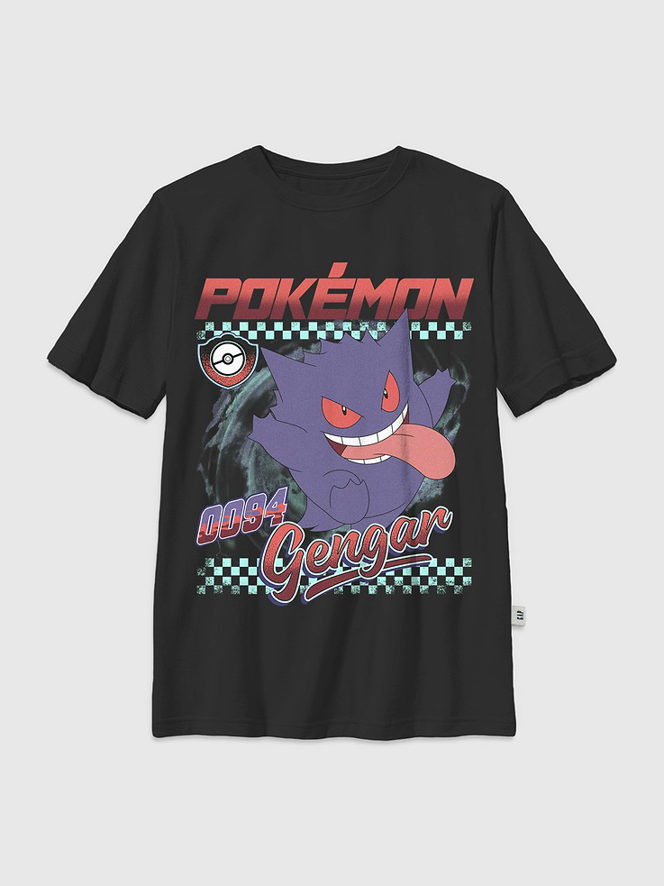 Image number 1 showing, Kids Pokemon Gengar Racer Graphic T-Shirt