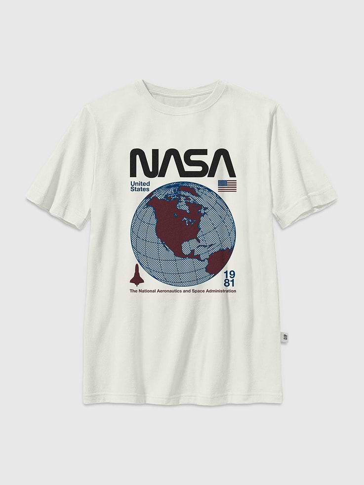Image number 1 showing, Kids NASA Retro Globe Graphic T-Shirt