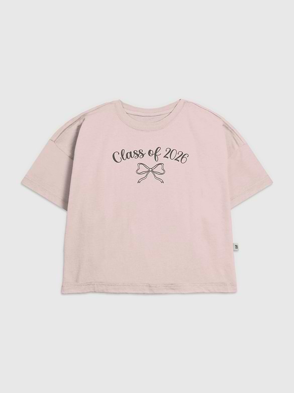 Kids Class of 2026 Bow Graphic T-Shirt