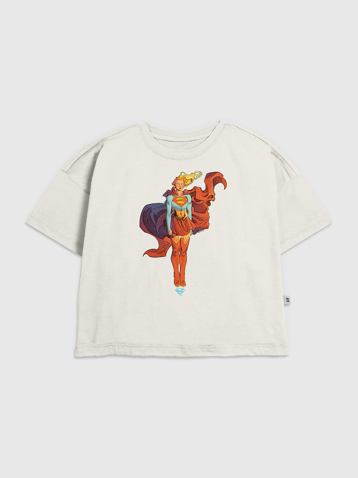 Image number 1 showing, Kids Supergirl Fuel Your Flight Star Graphic T-Shirt