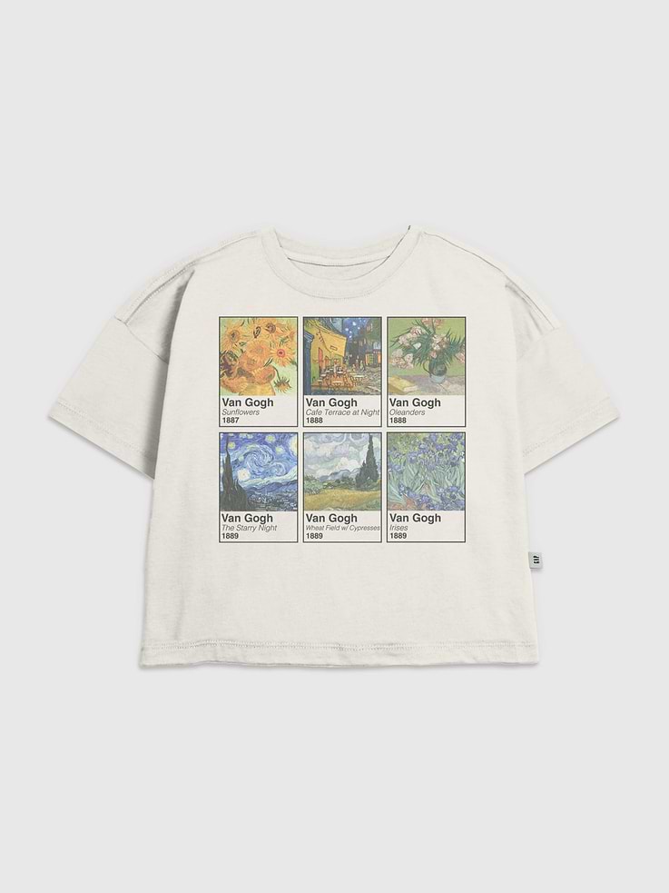 Image 1 of 3, Soft cotton T-shirt., Crewneck., Short sleeves., Van Gogh graphic at front., Fifth Sun is an internationally recognized manufacturer of exclusive licensed graphic apparel and innovative fashions for premium brands like Star Wars, Disney, Marvel, and Nintendo.