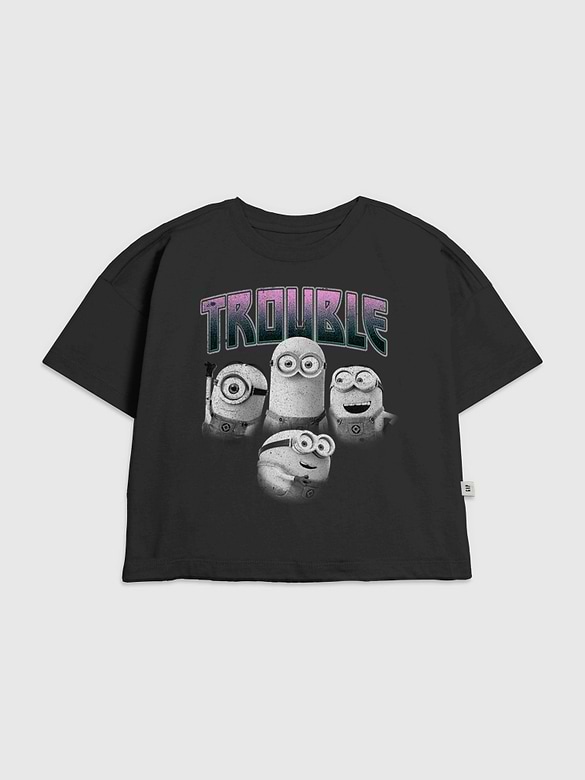 Kids Minions Trouble Graphic T-Shirt