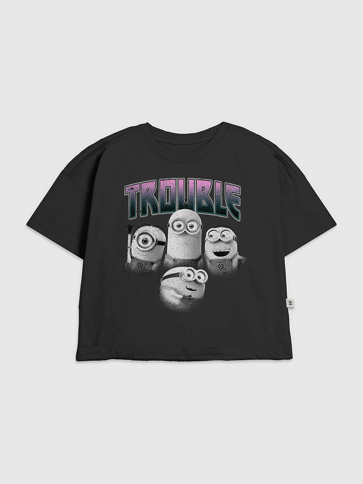 Image number 1 showing, Kids Minions Trouble Graphic T-Shirt