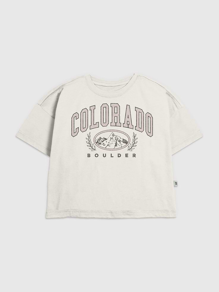 Image 1 of 3, Soft cotton T-shirt., Crewneck., Short sleeves., Colorado graphic at front., Fifth Sun is an internationally recognized manufacturer of exclusive licensed graphic apparel and innovative fashions for premium brands like Star Wars, Disney, Marvel, and Nintendo.