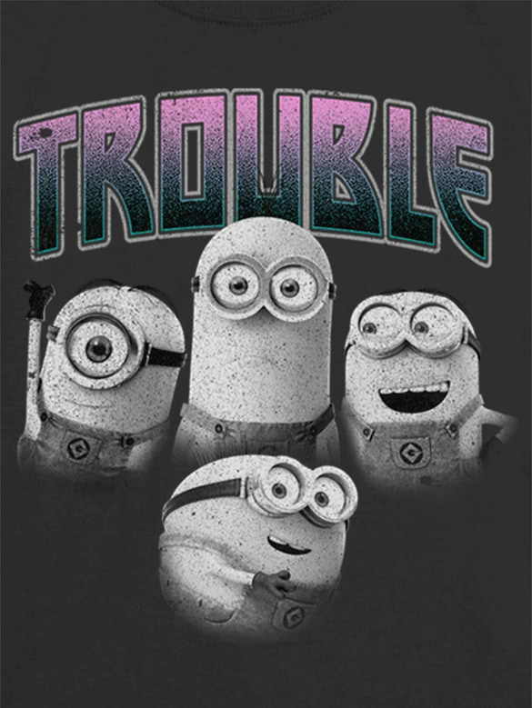 Kids Minions Trouble Graphic T-Shirt