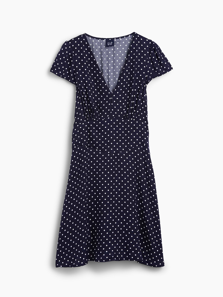 Image number 5 showing, V-Neck Print Mini Dress