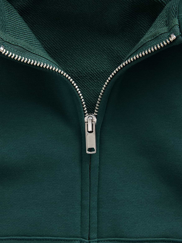 VintageSoft Terry Oversized Wedge Zip Hoodie