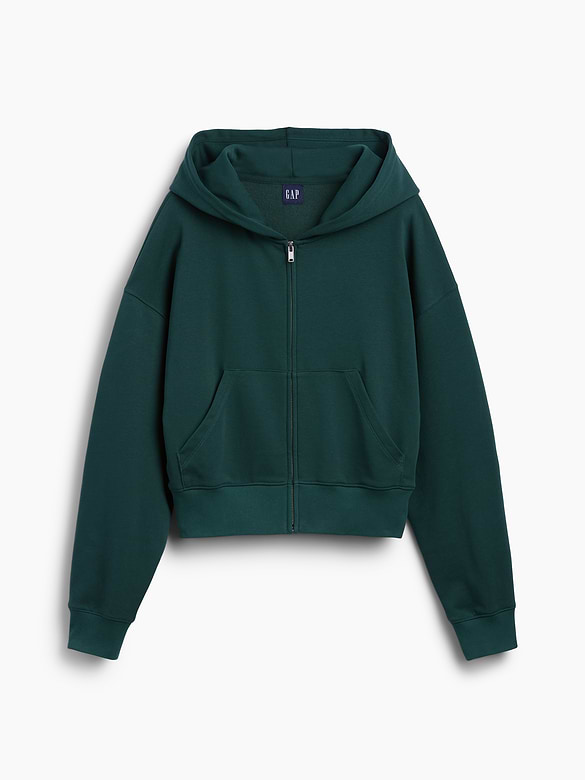 VintageSoft Terry Oversized Wedge Zip Hoodie