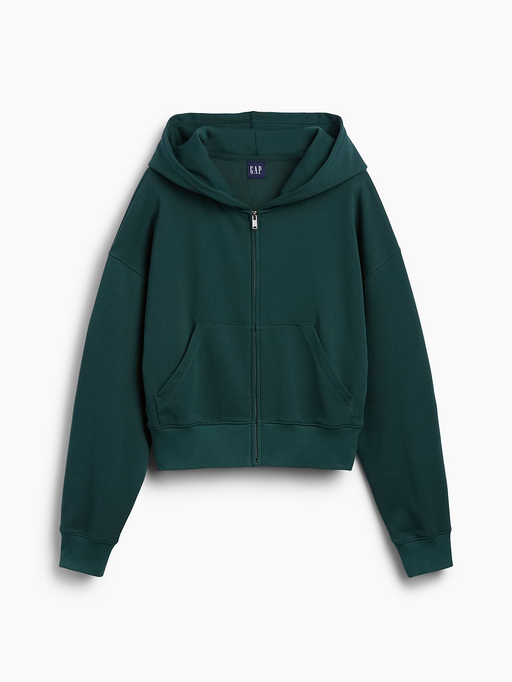 Image number 6 showing, VintageSoft Terry Oversized Wedge Zip Hoodie