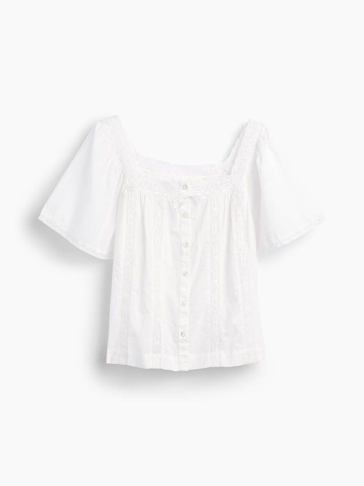 Image number 5 showing, Lace-Trim Square-Neck Swing Top
