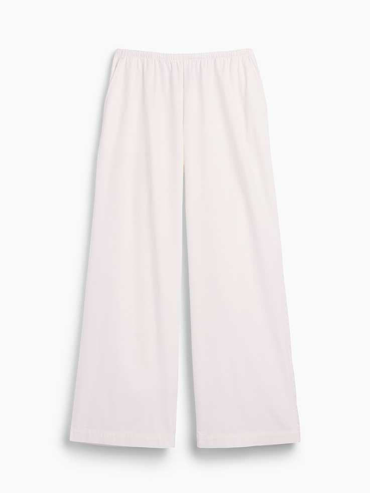 Image number 5 showing, Mid Rise Poplin Relaxed Easy Wide-Leg Pants