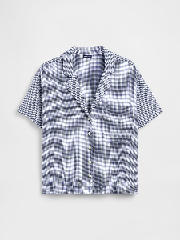 Crinkle Gauze Oversized PJ Shirt