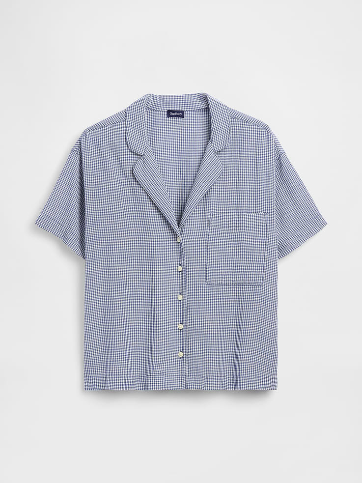 Image number 5 showing, Crinkle Gauze Oversized PJ Shirt