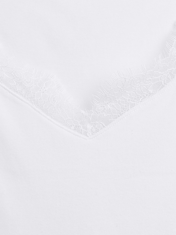 Modern Lace-Trim Crop Top
