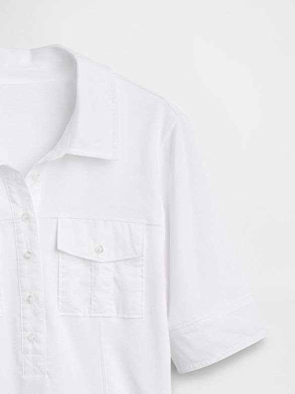 Modern Elbow-Sleeve Utility T-Shirt