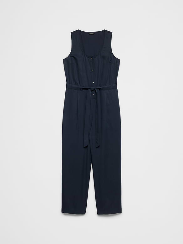Tencel Cinch-Waist Jumpsuit