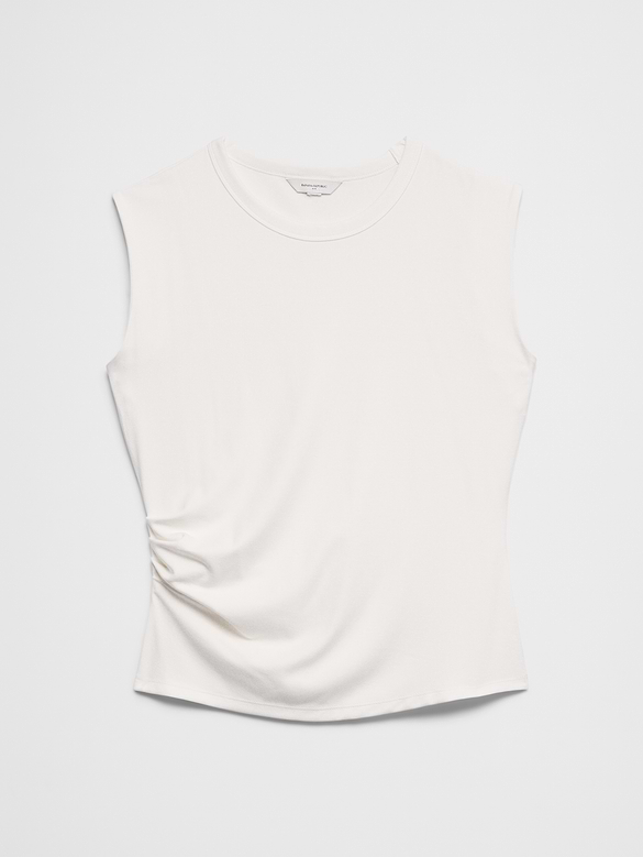 Soft Knit Side-Shirred Top