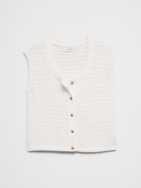 Relaxed Textured Sweater Vest