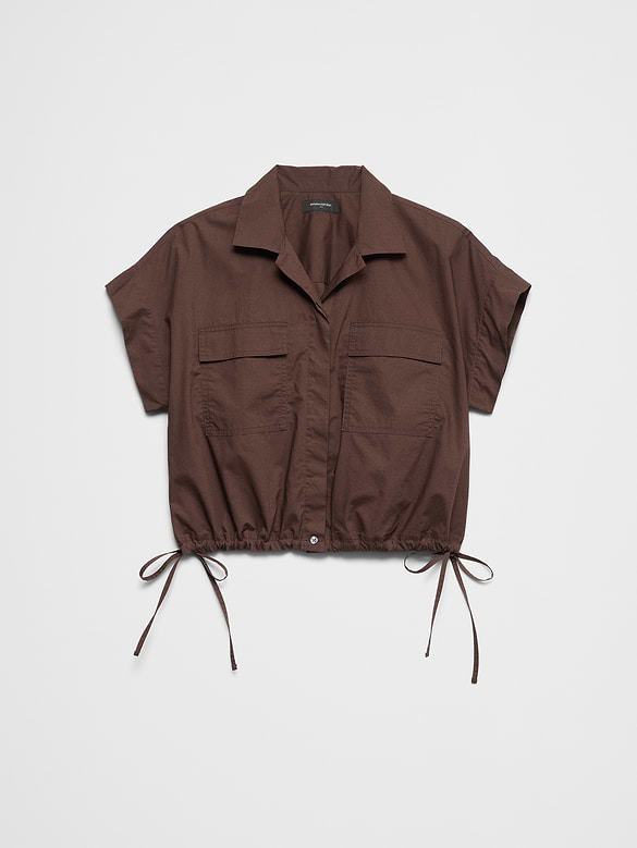 Drawstring-Hem Shirt
