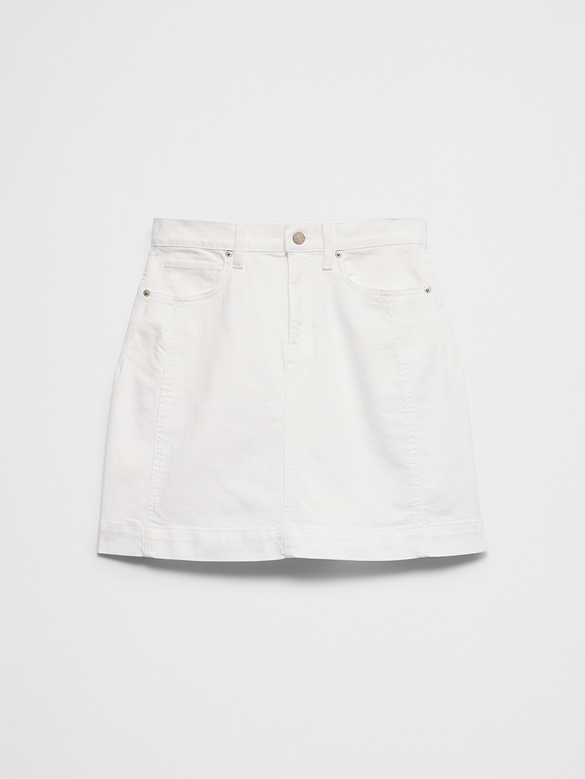 Denim Pieced Utility Mini Skirt