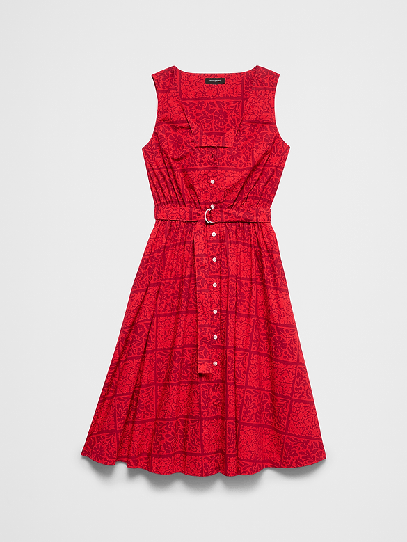 Poplin Knee-Length Dress