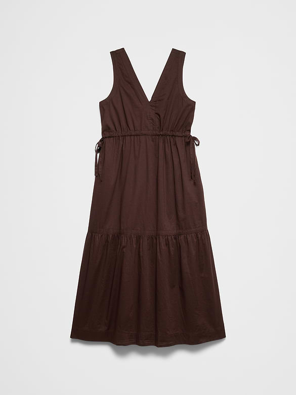 Voile Side-Tie Maxi Dress