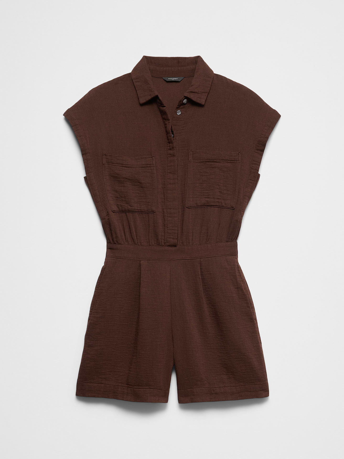 Image number 4 showing, Gauze Pocketed Romper