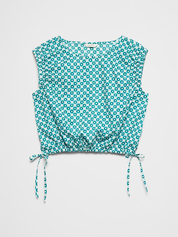 Voile Side-Tie Top