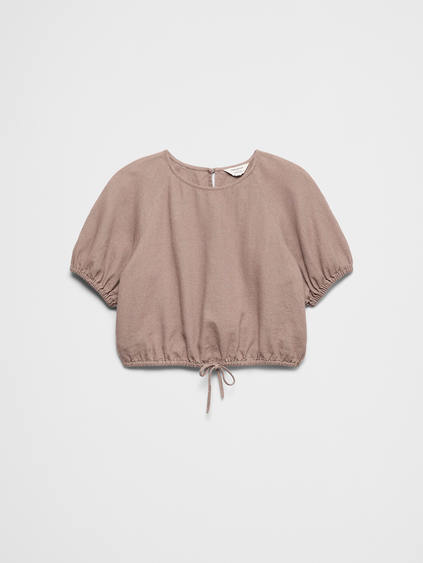 Image number 4 showing, Linen-Blend Bubble-Tie Top