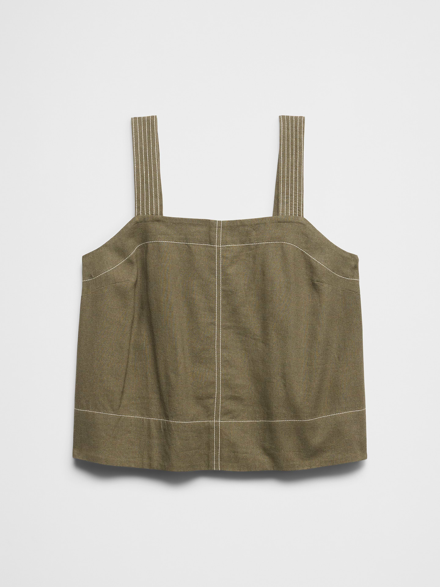 Image number 7 showing, Linen-Blend Trapunto Tank
