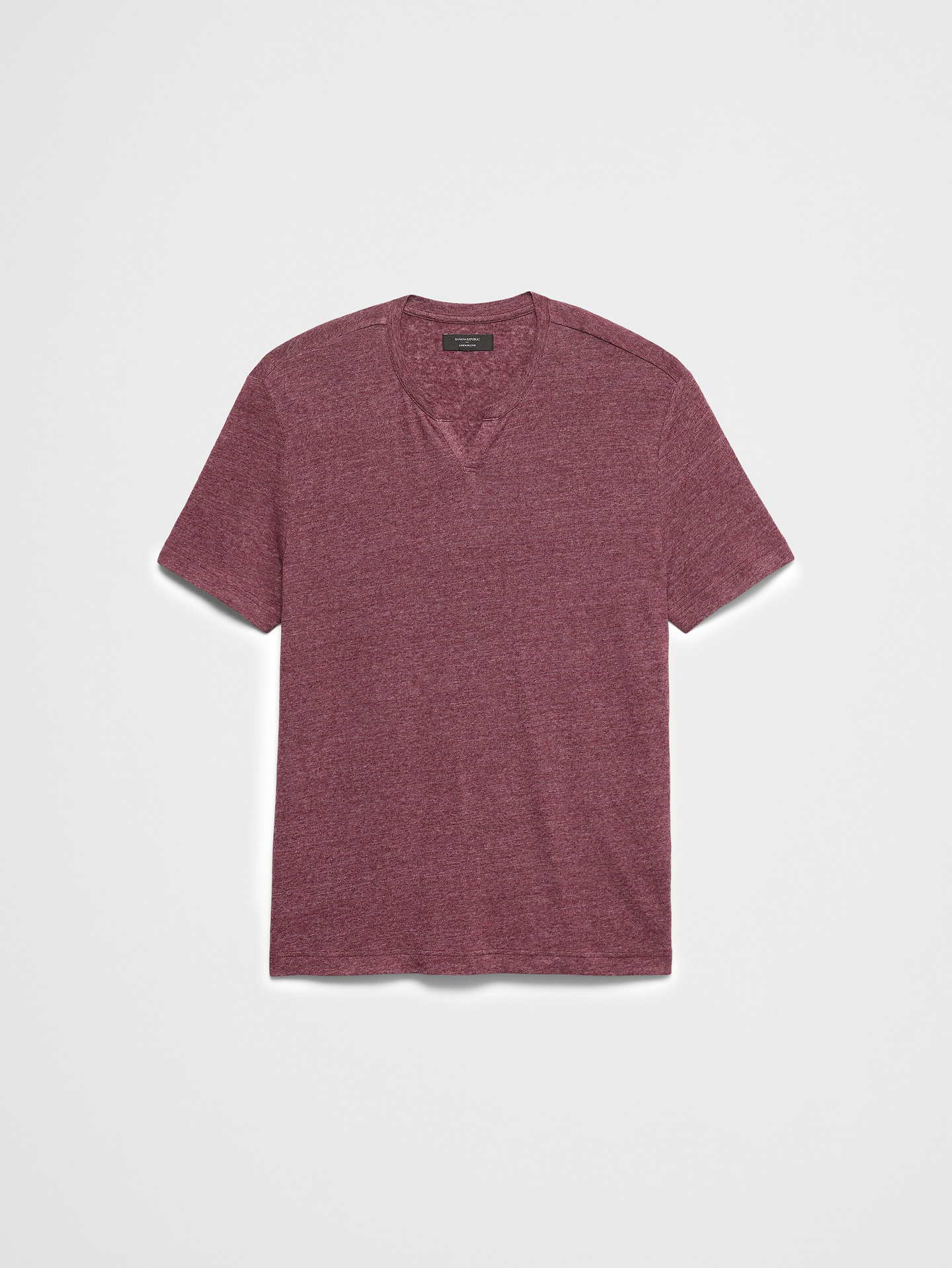 Image number 7 showing, Standard-Fit Linen-Blend Notch T-Shirt