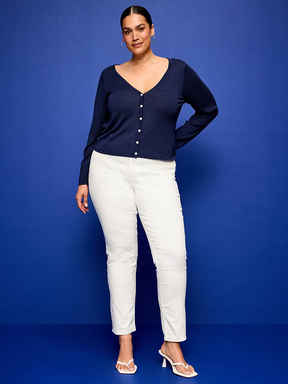 High-Waisted Wow Straight Ankle Jeans
