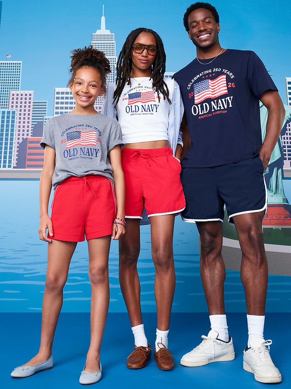Short-Sleeve Unisex Flag Logo Graphic Bodysuit for Baby