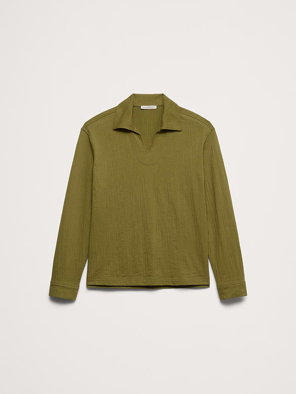 Jacquard Popover Polo