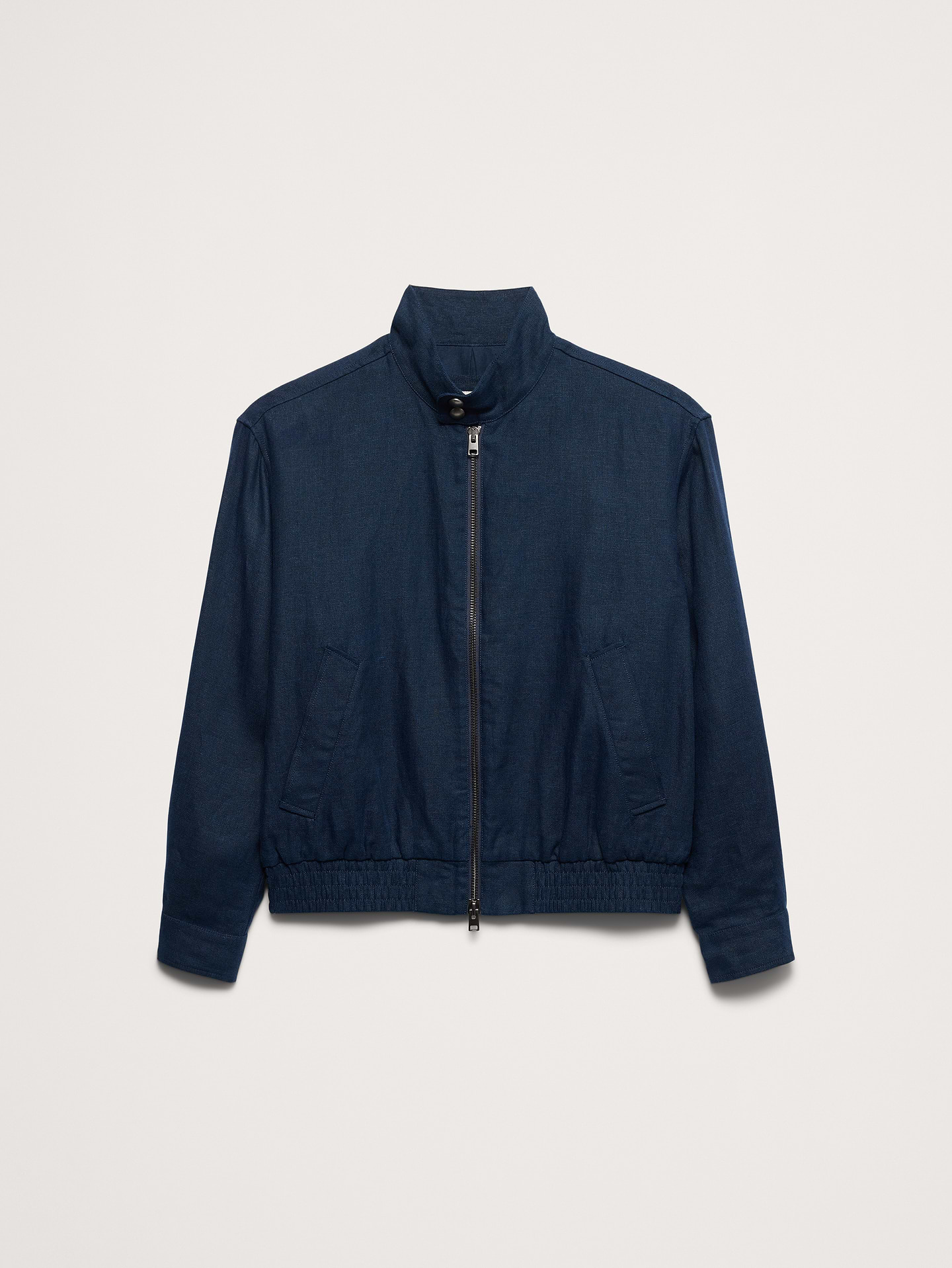 Image number 5 showing, Linen Harrington Jacket