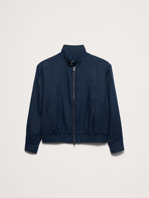 Linen Harrington Jacket