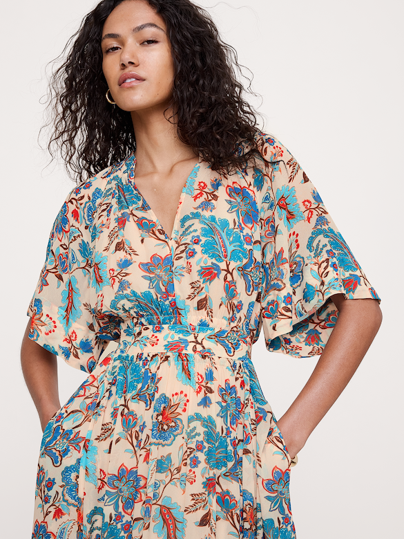 Robe longue à nouer au dos