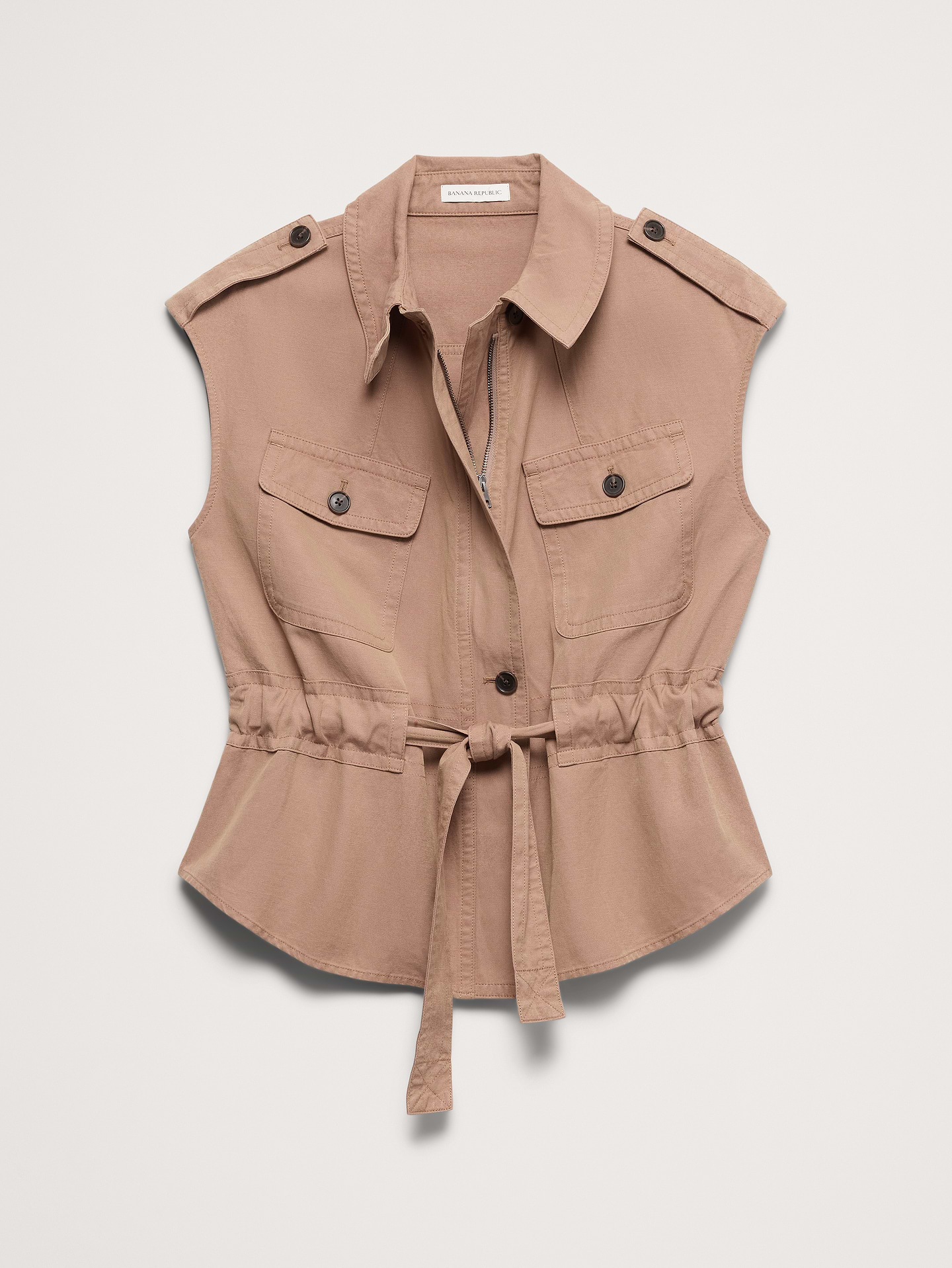 Image number 5 showing, TENCEL™-Cotton-Linen Utility Vest