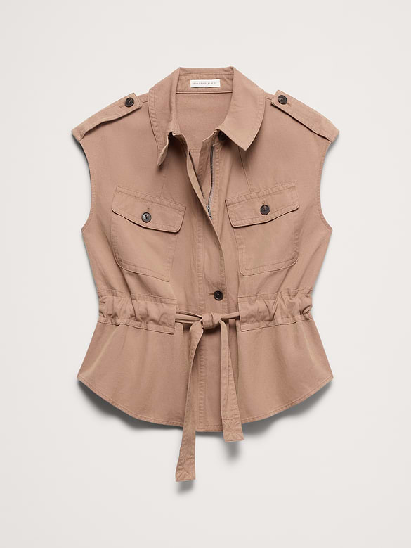 Veste utilitaire en TENCEL™, coton et lin
