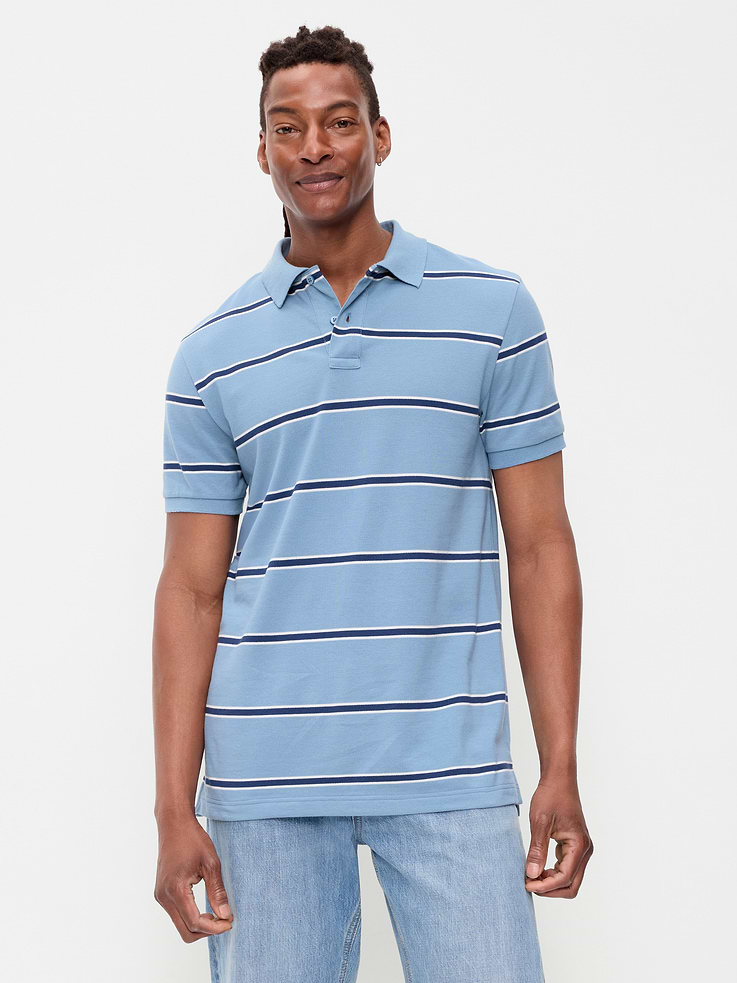 Image number 1 showing, Striped Pique Polo