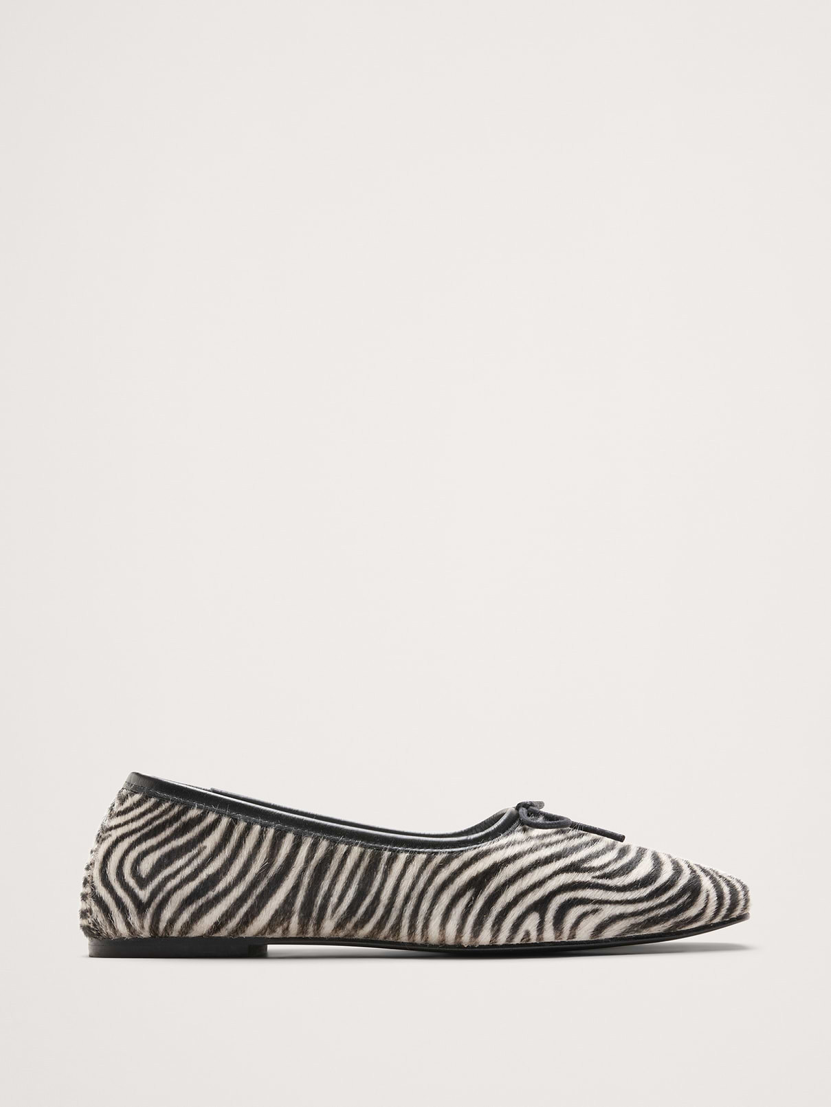 Jada Zebra Square-Toe Ballet Flat By Freda Salvador